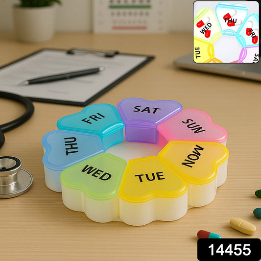 7-Day Round Weekly Pill Organizer Box (1 Pc)
