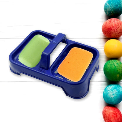 2in1 Plastic Soap Case, Dual Section Soap Holder for Bathroom or Kitchen Sink (1 Pc / Multicolor)